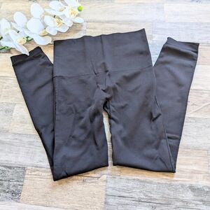 Spanx black shaping leggings shapewear size L EUC